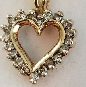 Open Heart Diamond Pendant